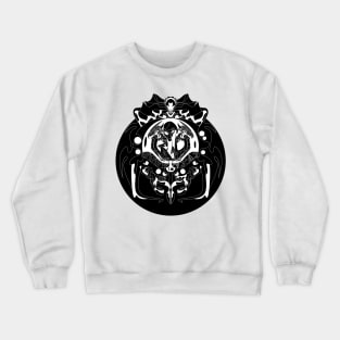 kuro black alien war starship ecopop in mexican patterns art Crewneck Sweatshirt